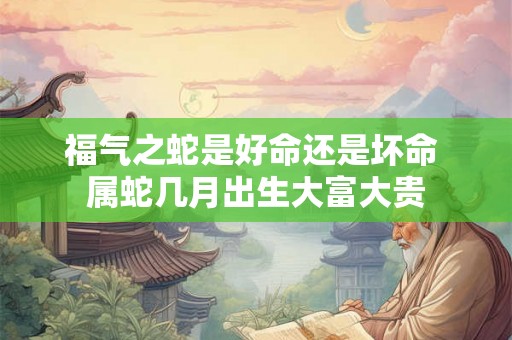 福气之蛇是好命还是坏命 属蛇几月出生大富大贵