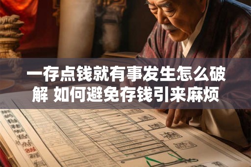 一存点钱就有事发生怎么破解 如何避免存钱引来麻烦