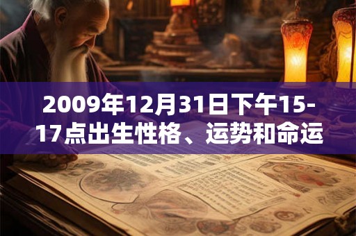 2009年12月31日下午15-17点出生性格、运势和命运