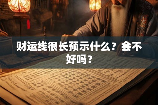 财运线很长预示什么？会不好吗？