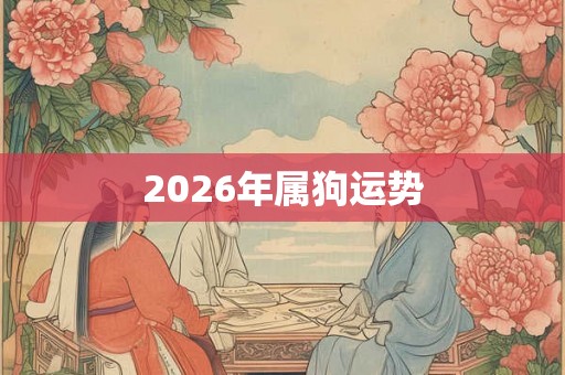 2026年属狗运势
