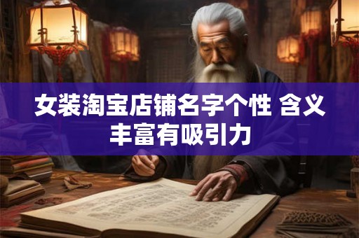 女装淘宝店铺名字个性 含义丰富有吸引力