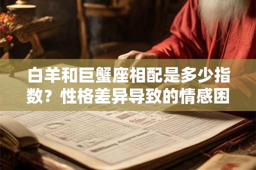 白羊和巨蟹座相配是多少指数？性格差异导致的情感困惑