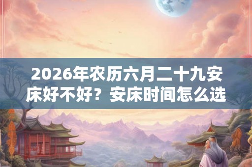 2026年农历六月二十九安床好不好？安床时间怎么选？
