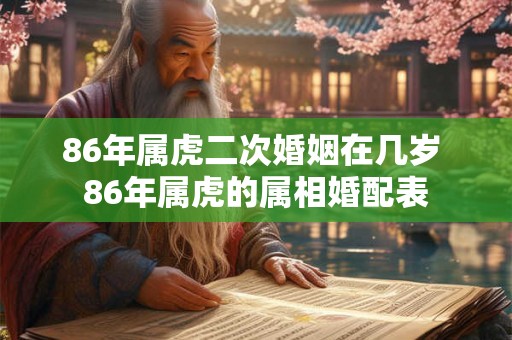 86年属虎二次婚姻在几岁 86年属虎的属相婚配表 86年属虎二次婚姻在几岁 86年属虎的属相婚配表
