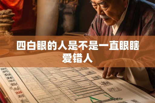四白眼的人是不是一直眼瞎爱错人