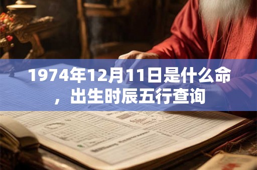 1974年12月11日是什么命,出生时辰五行查询 1974年12月11日是什么命,出生时辰五行查询