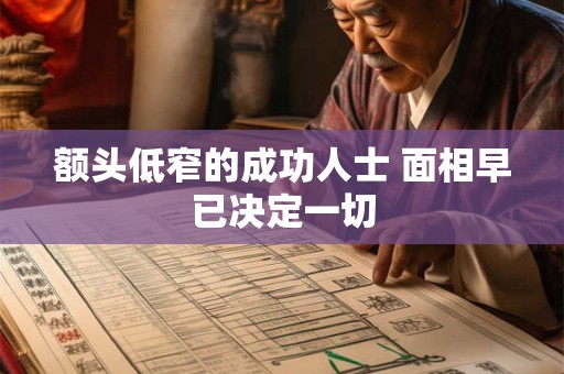 额头低窄的成功人士 面相早已决定一切