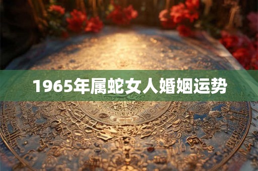 1965年属蛇女人婚姻运势