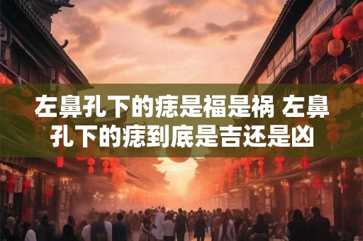 左鼻孔下的痣是福是祸 左鼻孔下的痣到底是吉还是凶