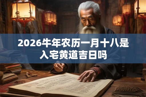 2026牛年农历一月十八是入宅黄道吉日吗
