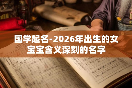 国学起名-2026年出生的女宝宝含义深刻的名字