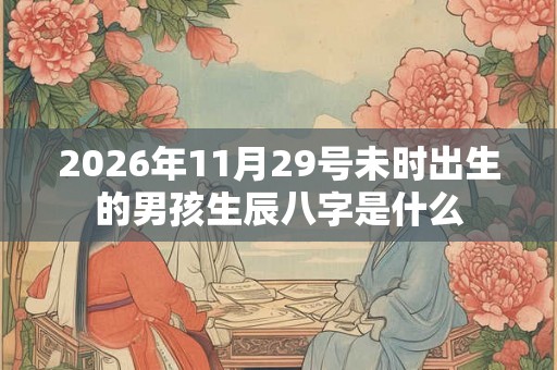 2026年11月29号未时出生的男孩生辰八字是什么