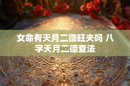 女命有天月二德旺夫吗 八字天月二德查法