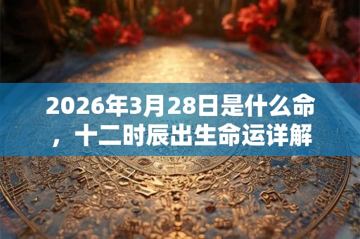 2026年3月28日是什么命，十二时辰出生命运详解