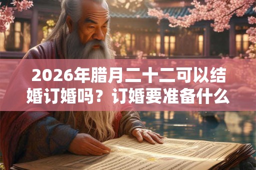 2026年腊月二十二可以结婚订婚吗？订婚要准备什么？