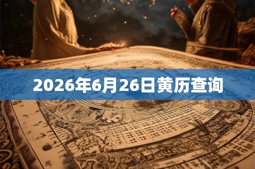 2026年6月26日黄历查询 2026年6月26日黄历查询