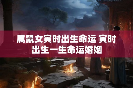 属鼠女寅时出生命运 寅时出生一生命运婚姻