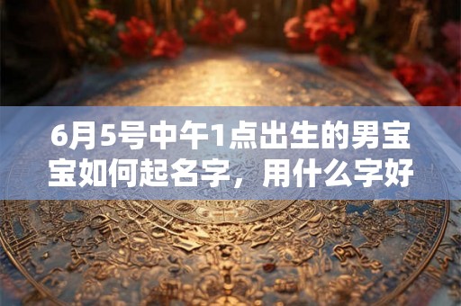 6月5号中午1点出生的男宝宝如何起名字，用什么字好