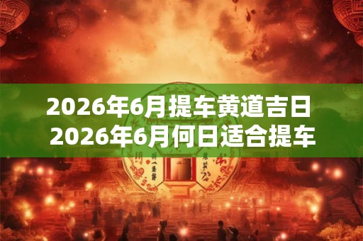 2026年6月提车黄道吉日 2026年6月何日适合提车