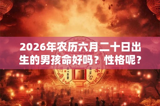 2026年农历六月二十日出生的男孩命好吗？性格呢？