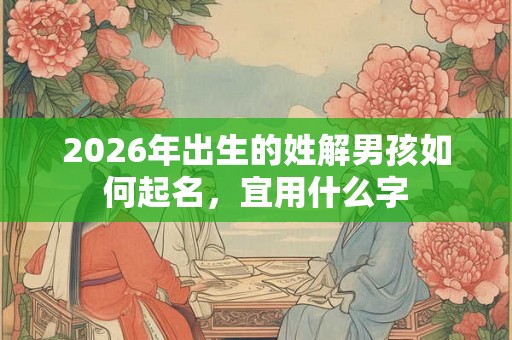 2026年出生的姓解男孩如何起名，宜用什么字