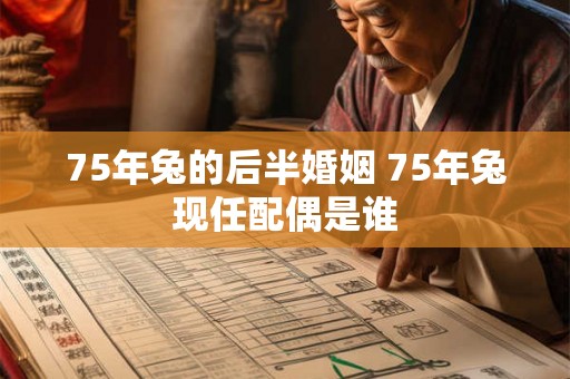 75年兔的后半婚姻 75年兔现任配偶是谁