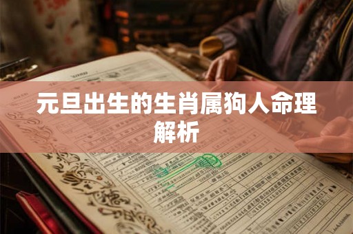元旦出生的生肖属狗人命理解析