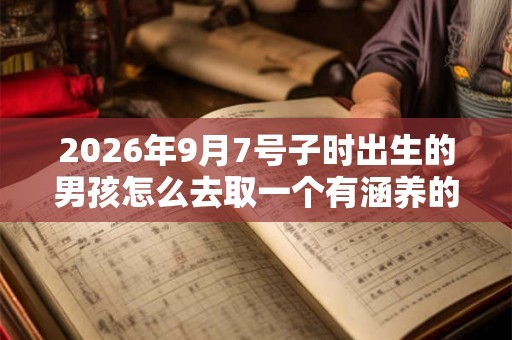 2026年9月7号子时出生的男孩怎么去取一个有涵养的名字