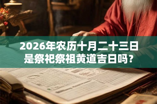 2026年农历十月二十三日是祭祀祭祖黄道吉日吗？