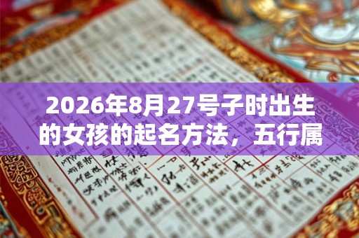2026年8月27号子时出生的女孩的起名方法，五行属什么