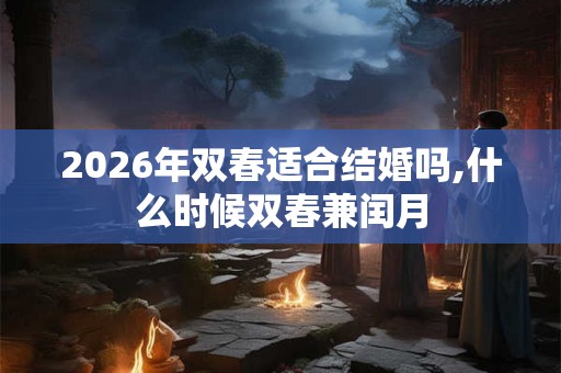 2026年双春适合结婚吗,什么时候双春兼闰月
