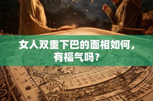 女人双重下巴的面相如何，有福气吗？