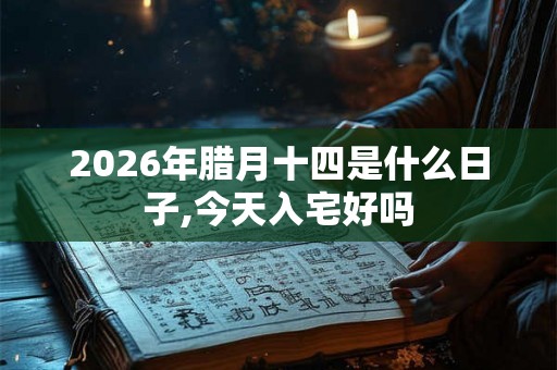 2026年腊月十四是什么日子,今天入宅好吗