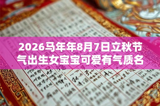 2026马年年8月7日立秋节气出生女宝宝可爱有气质名字大全 2026马年年8月7日立秋节气出生女宝宝可爱有气质名字大全