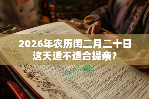 2026年农历闰二月二十日这天适不适合提亲？