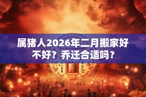 属猪人2026年二月搬家好不好?乔迁合适吗? 属猪人2026年二月搬家好不好?乔迁合适吗?