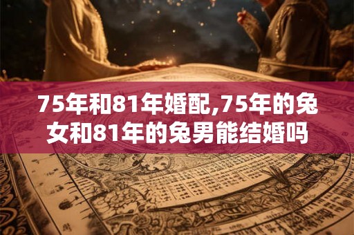 75年和81年婚配,75年的兔女和81年的兔男能结婚吗