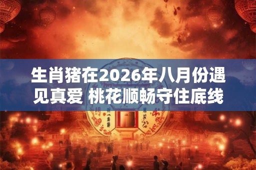 生肖猪在2026年八月份遇见真爱 桃花顺畅守住底线 生肖猪在2026年八月份遇见真爱 桃花顺畅守住底线