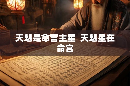 天魁是命宫主星  天魁星在命宫