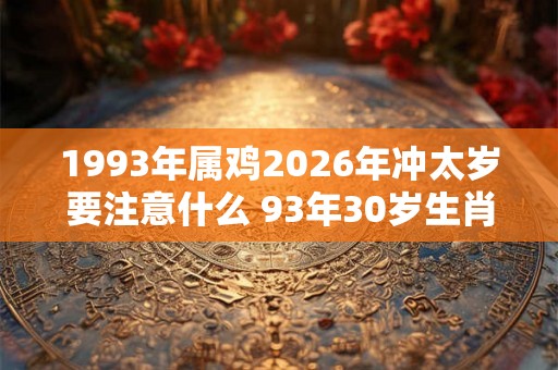 1993年属鸡2026年冲太岁要注意什么 93年30岁生肖鸡逢马年运势如何