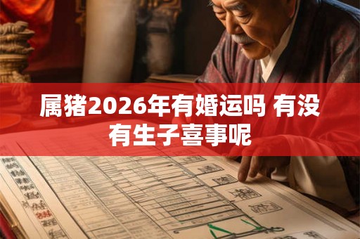 属猪2026年有婚运吗 有没有生子喜事呢