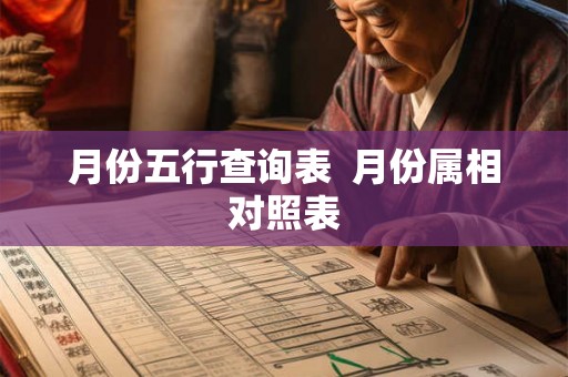 月份五行查询表  月份属相对照表