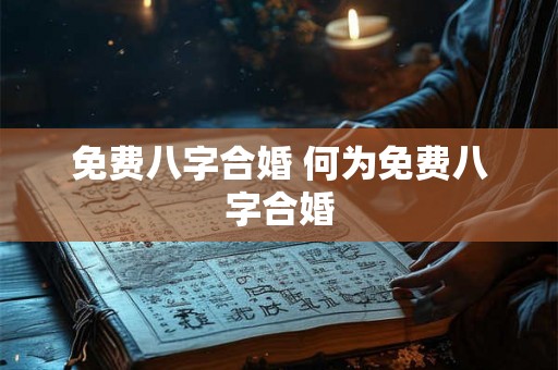 免费八字合婚 何为免费八字合婚