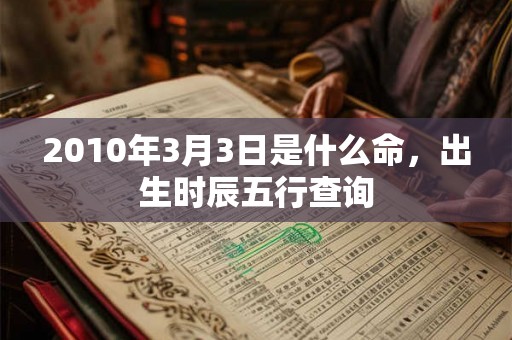 2010年3月3日是什么命，出生时辰五行查询