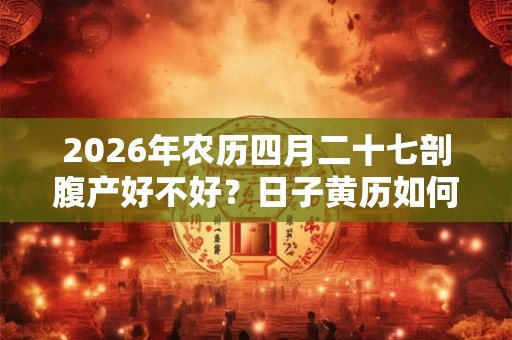 2026年农历四月二十七剖腹产好不好？日子黄历如何？