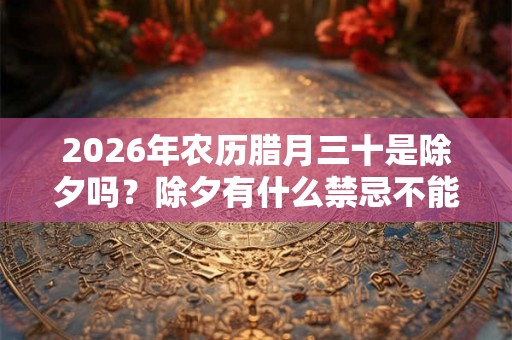 2026年农历腊月三十是除夕吗？除夕有什么禁忌不能做什么？
