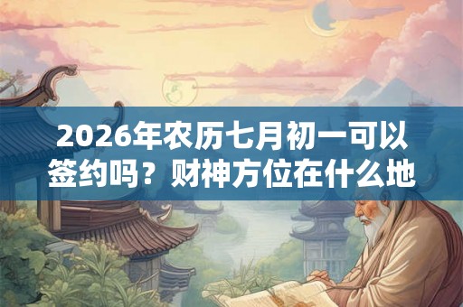 2026年农历七月初一可以签约吗?财神方位在什么地方? 2026年农历七月初一可以签约吗?财神方位在什么地方?