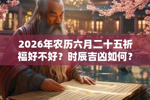 2026年农历六月二十五祈福好不好？时辰吉凶如何？