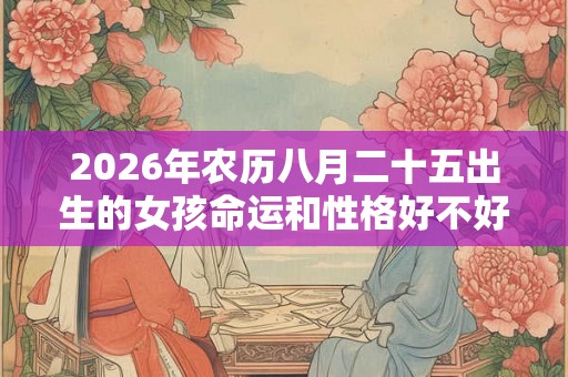 2026年农历八月二十五出生的女孩命运和性格好不好？
